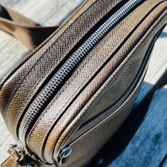 Louis Vuitton Dimitri Leather Shoulder Bag M32468 Brown Authentic Made in France - Picture 10 of 16